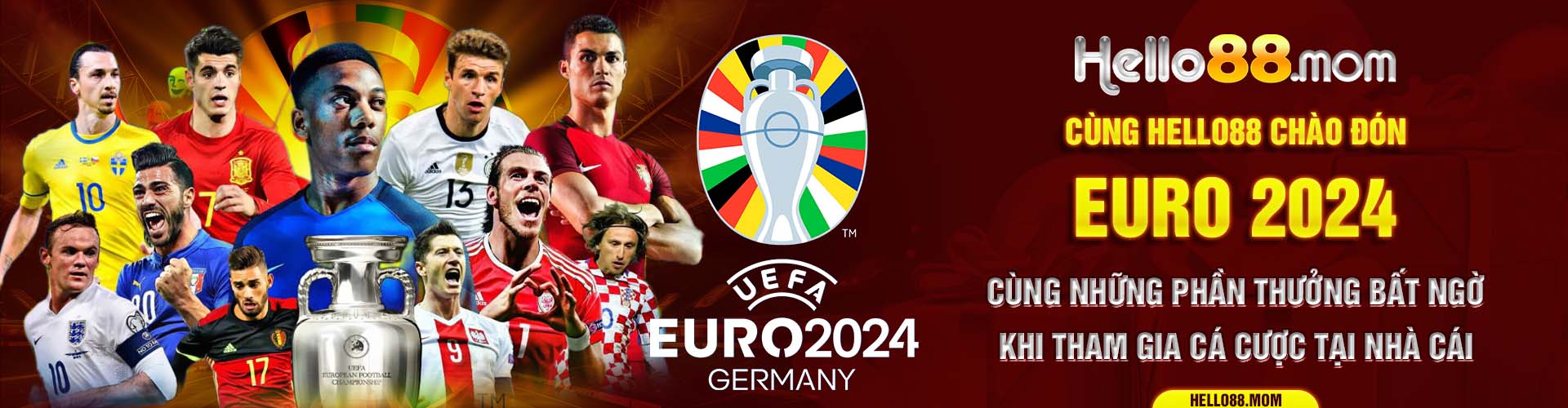 Cùng Hello88 chào đón Euro 2024 cùng những phần thưởng bất ngờ khi tham gia cá cược tại nhà cái